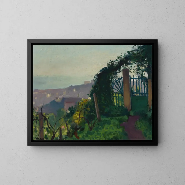 Le Portail dans la verdure - Albert Marquet — inramlat konstverk på väggen