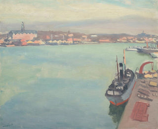 Stockholm hamn på vårmorgon - Albert Marquet — vy av konstverket