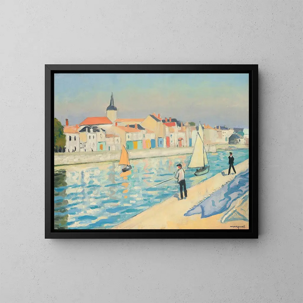 Les Pêcheurs à la Ligne à La Chaume - Albert Marquet — inramlat konstverk på väggen