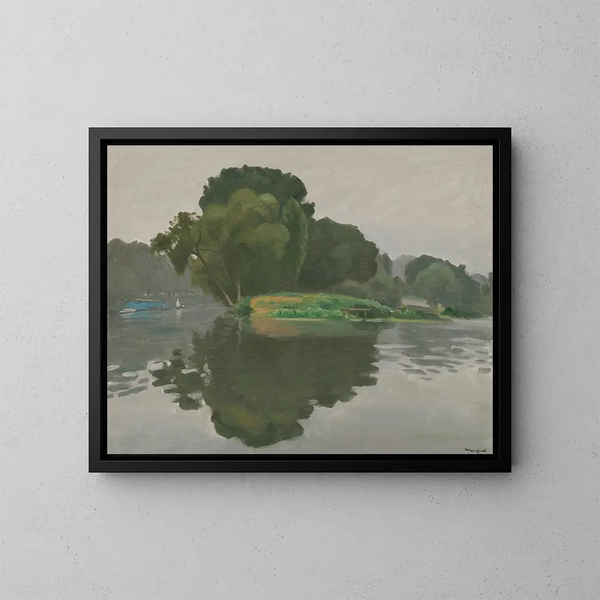 Le Poissy - Albert Marquet — inramlat konstverk på väggen