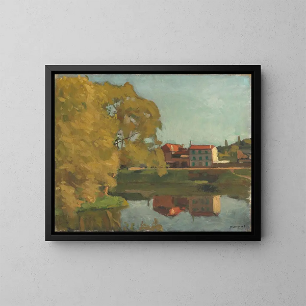 Maisons de Billancourt - Albert Marquet — inramlat konstverk på väggen
