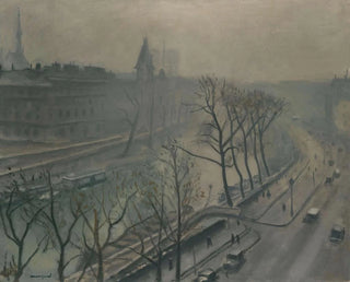 Paris, den Quai des Grands Augustins, skymning - Albert Marquet — vy av konstverket