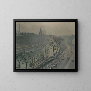 Paris, den Quai des Grands Augustins, skymning - Albert Marquet — inramlat konstverk på väggen