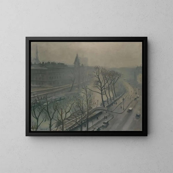 Paris, den Quai des Grands Augustins, skymning - Albert Marquet — inramlat konstverk på väggen