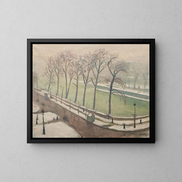 Pont Neuf under snöfall - Albert Marquet — inramlat konstverk på väggen