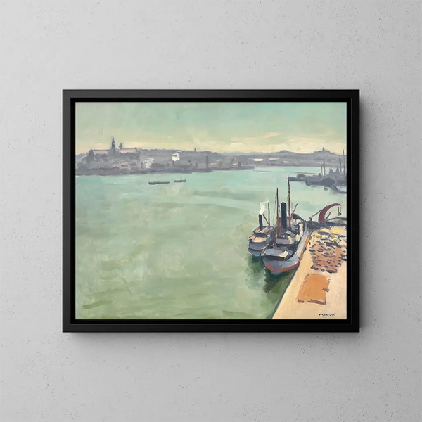 Solsken i Stockholm - Albert Marquet — inramlat konstverk på väggen