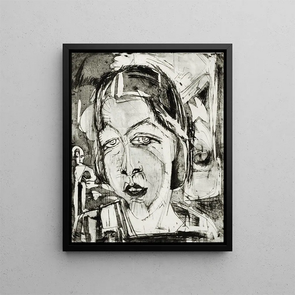 Ursuline II - Albert Müller — inramlat konstverk på väggen