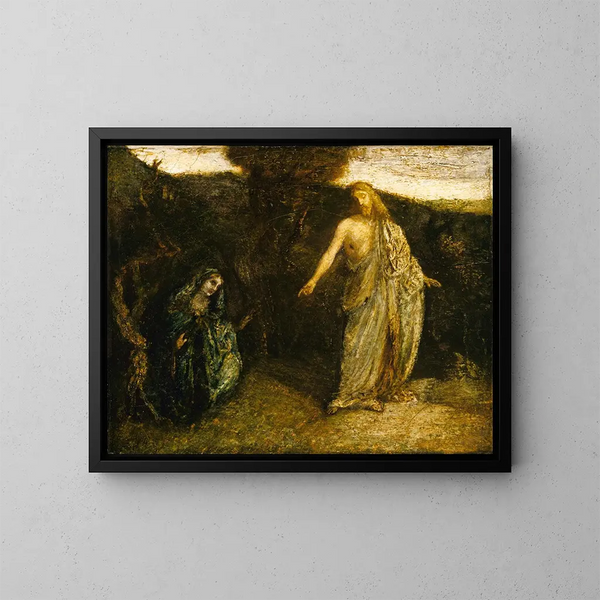 Le Christ apparaissant à Marie - Albert Pinkham Ryder — inramlat konstverk på väggen