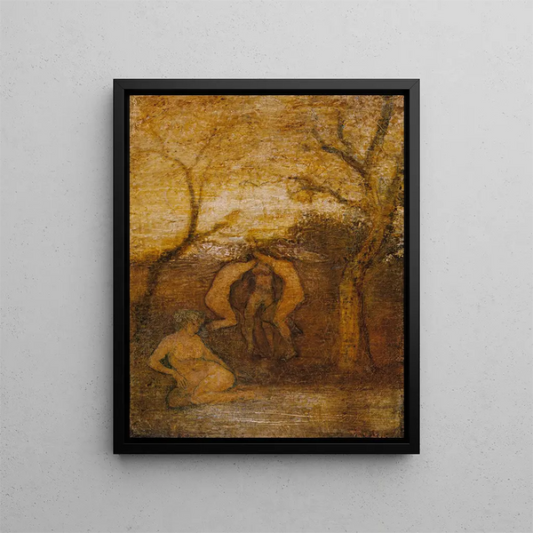 dansande nymfer - Albert Pinkham Ryder — inramlat konstverk på väggen