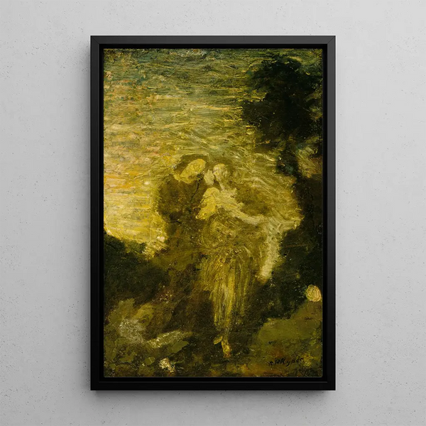 Florizel och Perdita - Albert Pinkham Ryder — inramlat konstverk på väggen