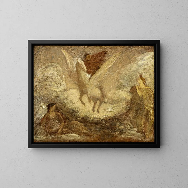 Pégase s'en va - Albert Pinkham Ryder — inramlat konstverk på väggen