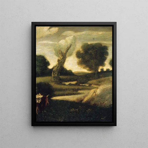La forêt d'Arden - Albert Pinkham Ryder — inramlat konstverk på väggen