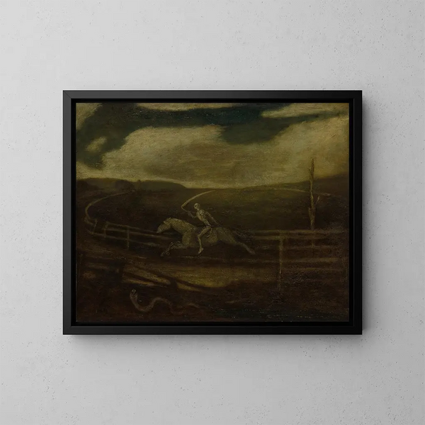 La course de la mort sur un cheval pâle - Albert Pinkham Ryder — inramlat konstverk på väggen