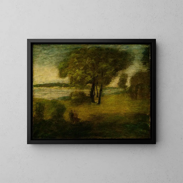 La Rivière - Albert Pinkham Ryder — inramlat konstverk på väggen