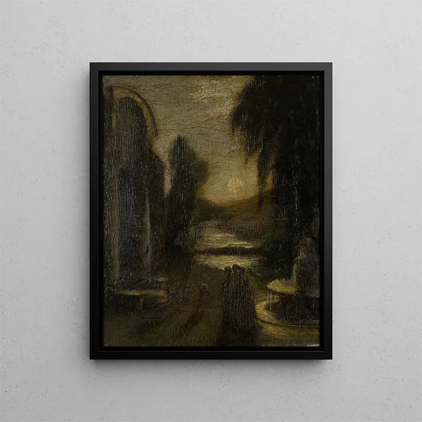 Le Temple de l'Esprit - Albert Pinkham Ryder — inramlat konstverk på väggen