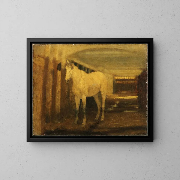 Le Cheval blanc - Albert Pinkham Ryder — inramlat konstverk på väggen
