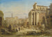 Vue sur le Forum Romain avec l'arc de Septime Sévère et le temple de Faustine et d'Antonin le Pieux - Albert Rieger — vy av konstverket