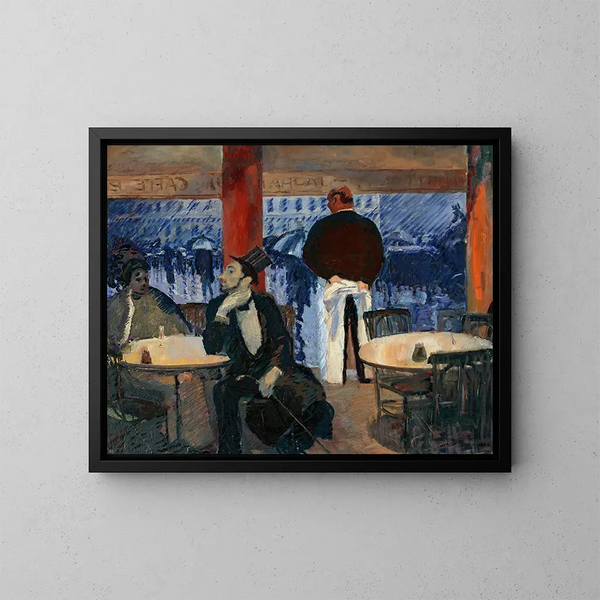 Café parisien - Albert Weisgerber — inramlat konstverk på väggen