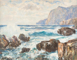 Albert Wenk - Breakers on a rocky coast.webp