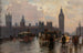 Les Maisons du Parlement depuis le pont de Westminster - Alberto Pisa — vy av konstverket