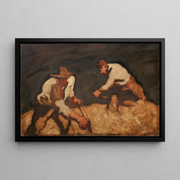 Fågelskördare i en förestående storm - Albin Egger-Lienz — inramlat konstverk på väggen