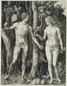Adam och Eva Syndafallet - Albrecht Dürer — vy av konstverket