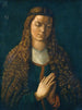 Porträtt av en ung kvinna med löst hår - Albrecht Dürer — vy av konstverket