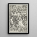 La Vierge entourée de nombreux anges - Albrecht Dürer — inramlat konstverk på väggen