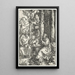Reproduktion av målningen La visite de Saint Antoine à Saint Paul l'Ermite - Albrecht Dürer