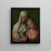 Vierge à l'Enfant avec sainte Anne - Albrecht Dürer — inramlat konstverk på väggen