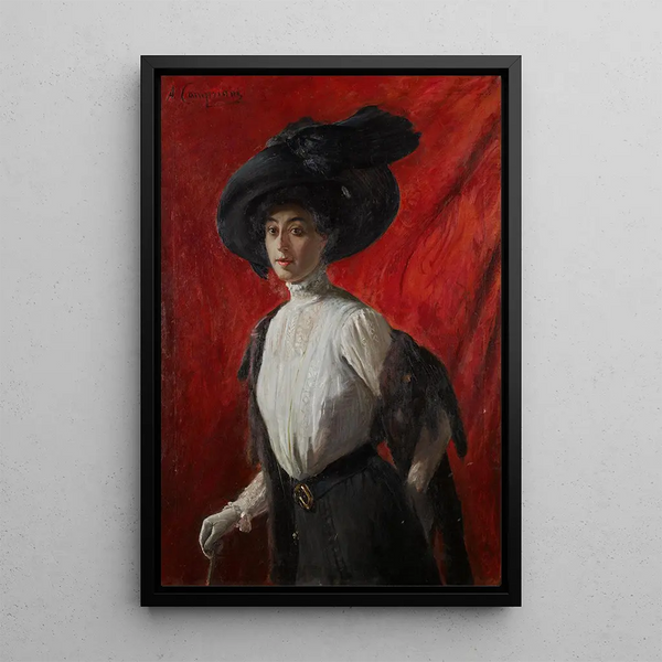 Reproduktion av målningen Portrait av Adelina Campriani, konstnärens dotter - Alceste Campriani