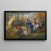 Le Peintre de plein air dans la forêt de Fontainebleau - Alcide Théophile Robaudi — inramlat konstverk på väggen