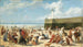 sommarstrandscen - Alcide Théophile Robaudi — vy av konstverket
