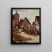 Am Plänlein à Rothenburg - Aleksander Gierymski — inramlat konstverk på väggen