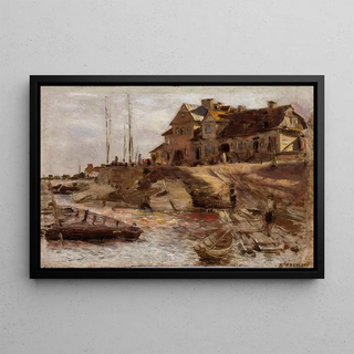 Aleksander Gierymski - Harbour in Solec sketch.webp