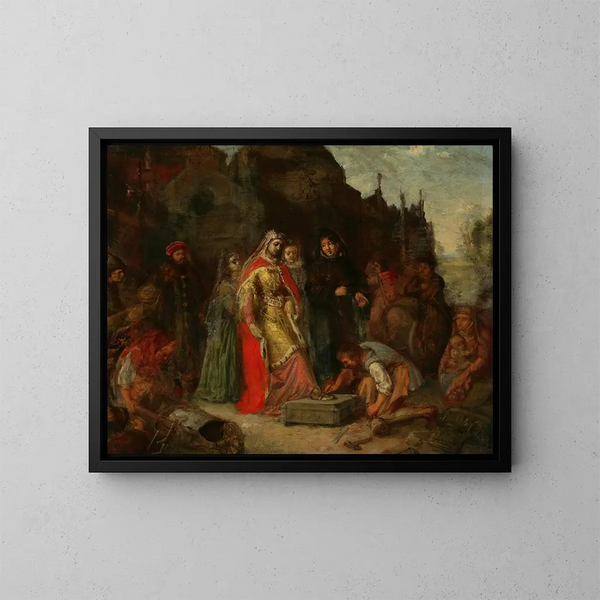 Petit pied de la reine Jadwiga - Aleksander Kotsis — inramlat konstverk på väggen