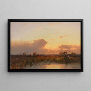 Aleksander Swieszewski - Dachauer Landschaft im Abendrot.webp