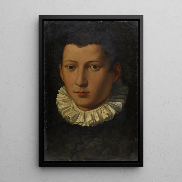 Reproduktion av målningen Porträtt av en ung man - Alessandro Allori