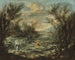 Le Christ au bord de la mer de Galilée - Alessandro Magnasco — vy av konstverket