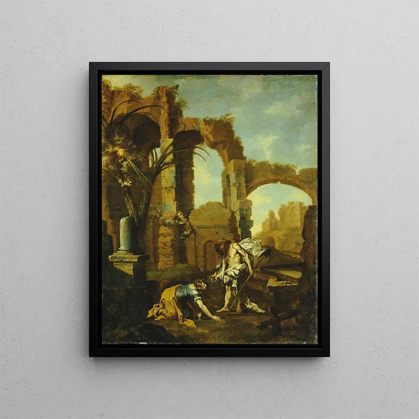Noli Me Tangere - Alessandro Magnasco — inramlat konstverk på väggen