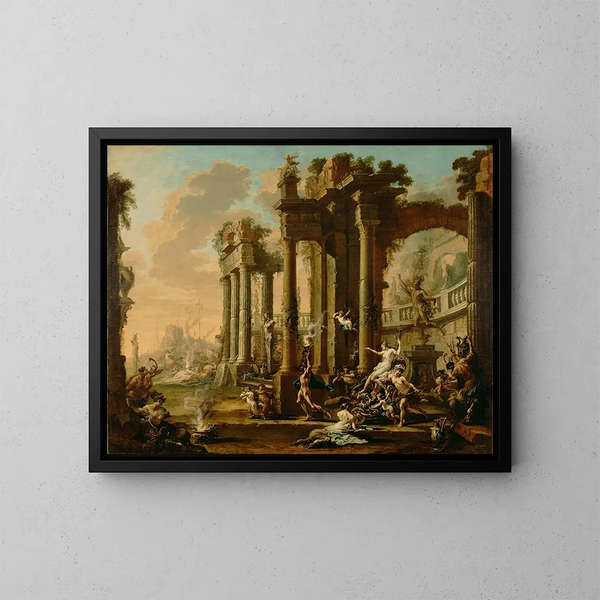 Le Triomphe de Vénus - Alessandro Magnasco — inramlat konstverk på väggen