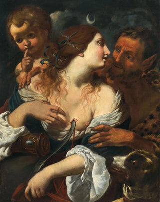 Alessandro Rosi - Diana a Satyr and Cupid.webp