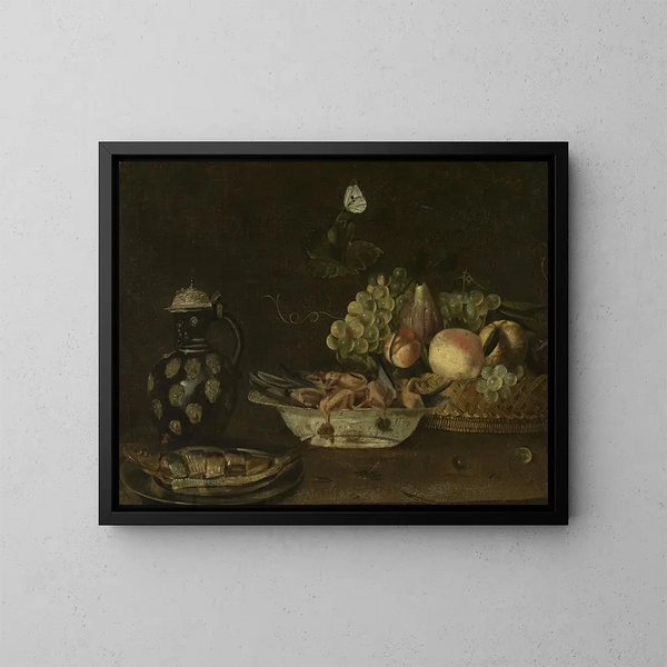 naturtavla med en sill - Alexander Adriaenssen — inramlat konstverk på väggen