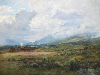 ett landskap från Highlands med en gård - Alexander Fraser den yngre — vy av konstverket