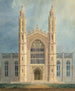 biblioteket och kapellet vid University of Michigan i Ann Arbor, framåtblickande - Alexander Jackson Davis — vy av konstverket