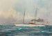 ångfartyget Suzum under flaggan för Imperial and Royal Yacht Squadron - Alexander Kircher — vy av konstverket