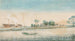 Vue sur la plantation de sucre Catharina Sophia depuis l'eau - Alexander Ludwich Brockmann — vy av konstverket