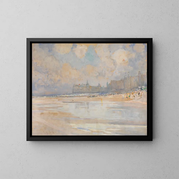 La plage d'Ostende - Alexander Marcette — inramlat konstverk på väggen