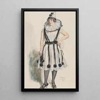 Alexander Pock - Dame in Kostm der Columbine.webp