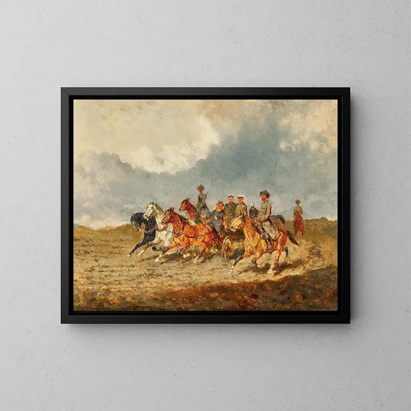 L'escorte d'honneur - Alexander von Bensa — inramlat konstverk på väggen